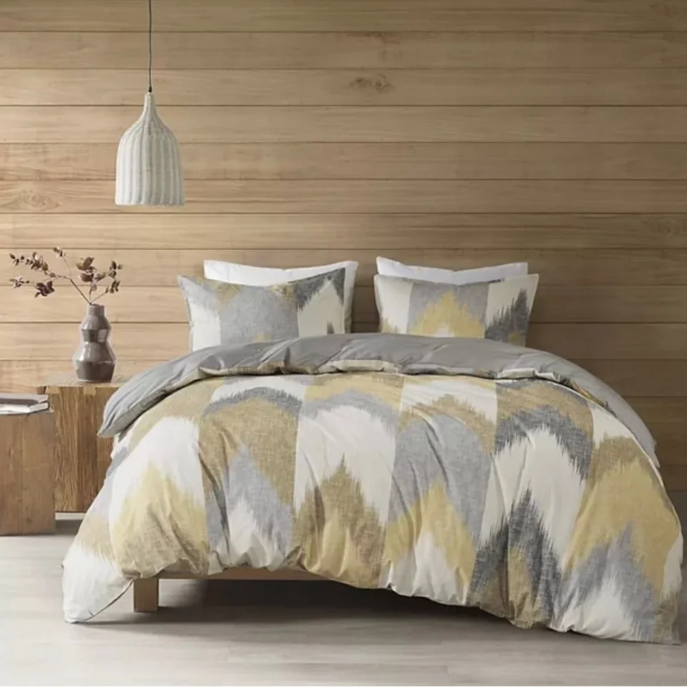INK+IVY Alpine Cotton Comforter Set -Modern Cabin Lodge Chevron Down Alt…